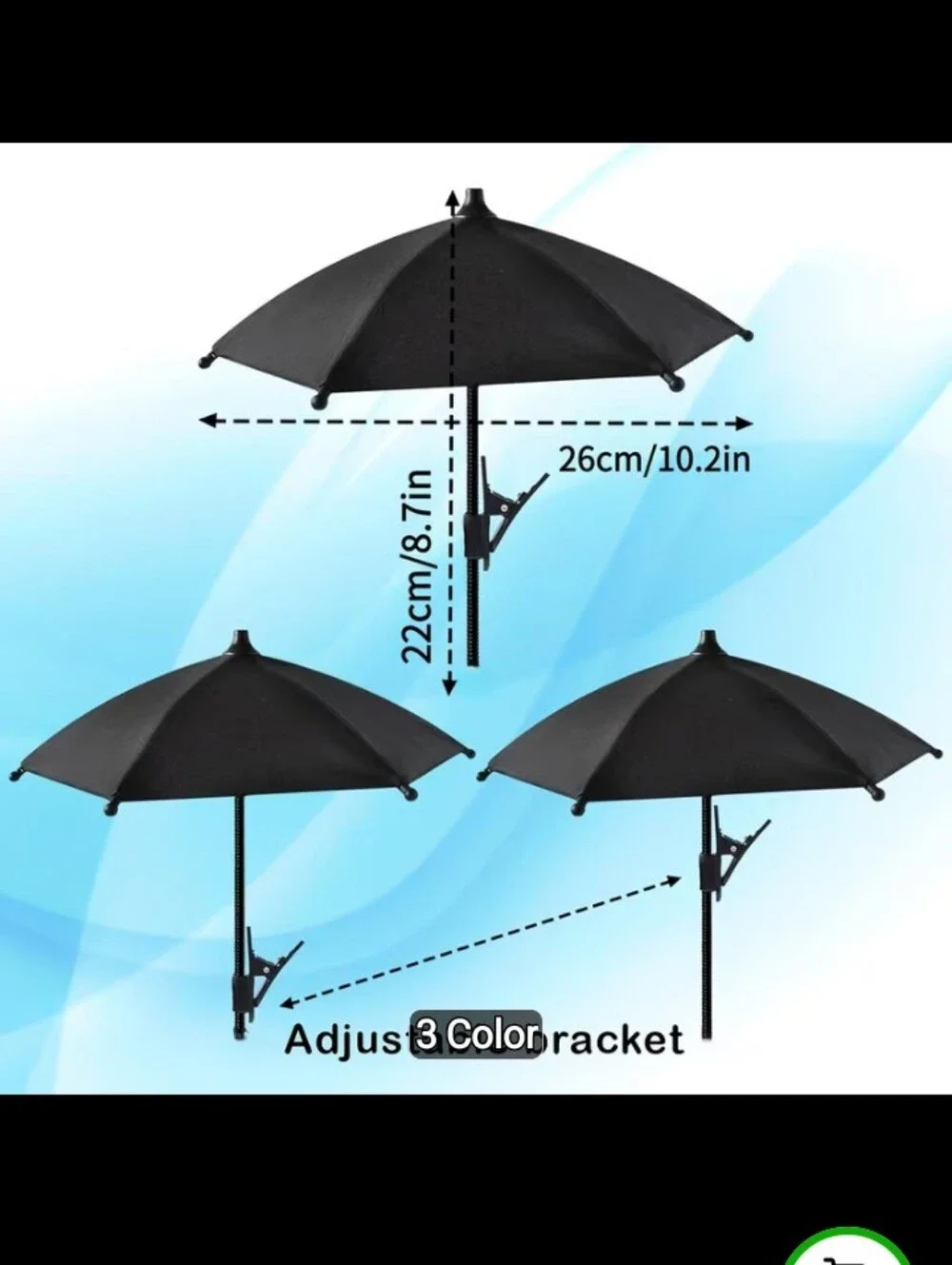 Universal Phone Sunshade Umbrella - Black 1 Unbrella See All Pics
